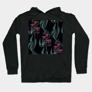 Fuschia Nouveau (variation on black) Hoodie